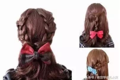 大蝴蝶结头饰发型小清新,蝴蝶结头饰搭配什么发型好看短发