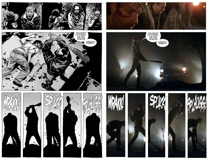 行尸走肉漫画原作与电视剧的分镜对比，还原度好高