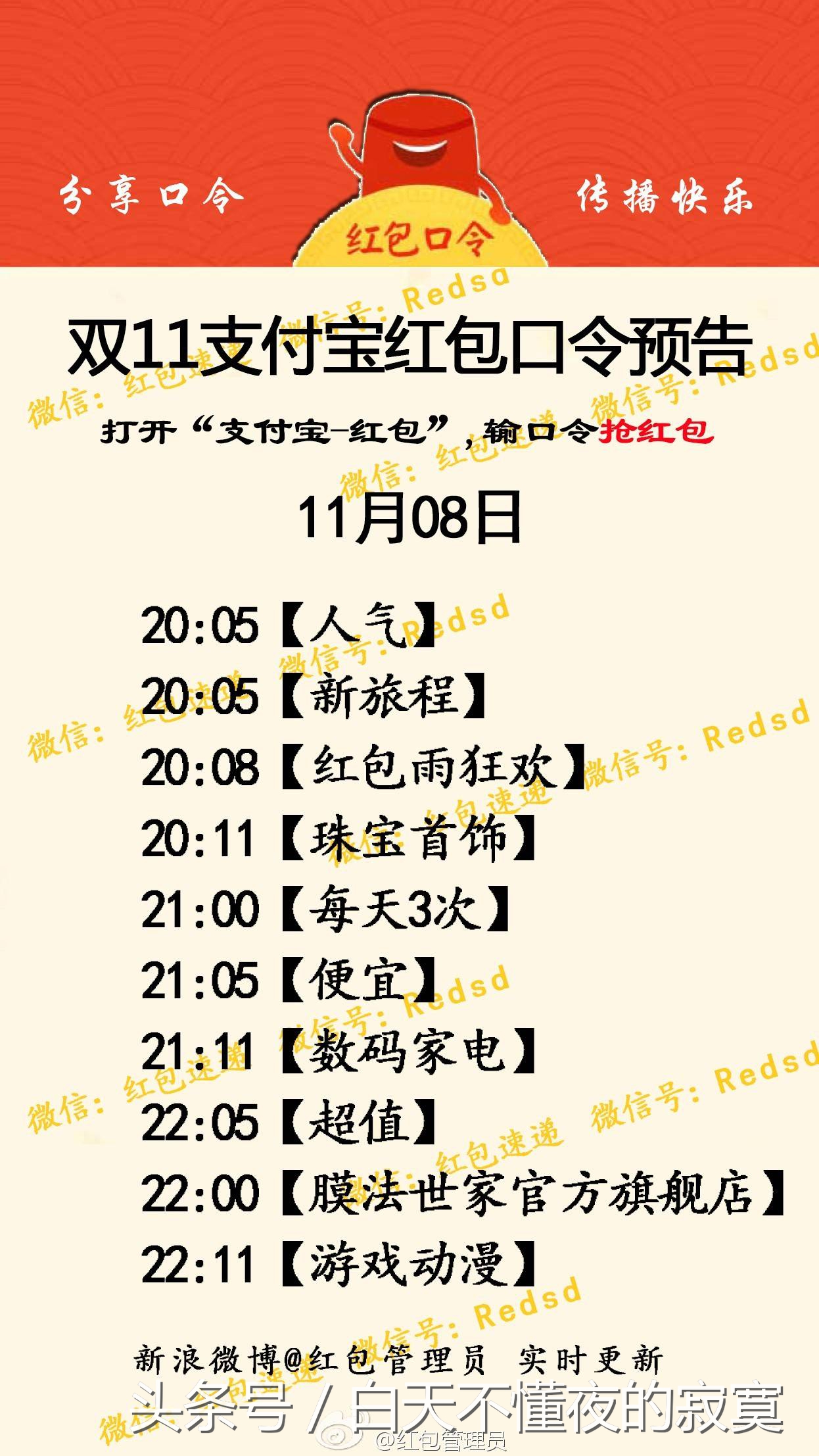 11月8日支付宝红包口令是什么,支付宝2021年整点红包雨怎么抢