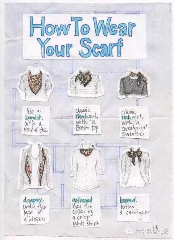 丝巾围巾搭配秋冬,丝巾围巾时髦搭配系法