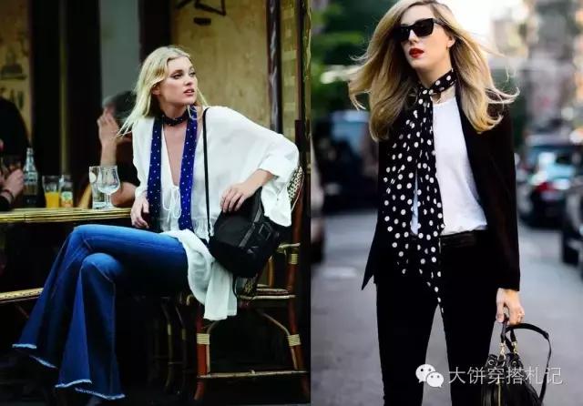 丝巾围巾搭配秋冬,丝巾围巾时髦搭配系法