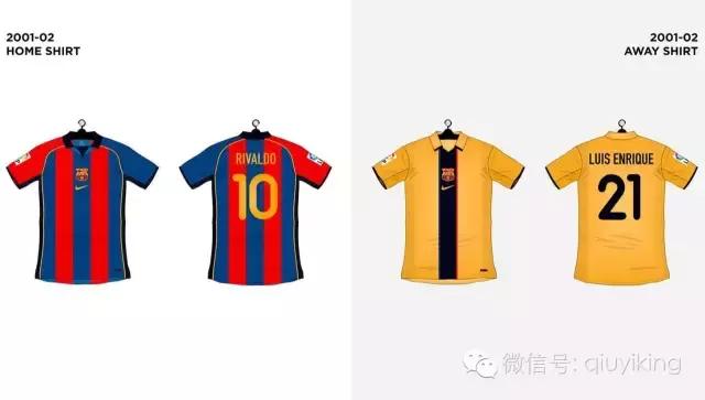 耐克巴萨2014,耐克球衣发展史