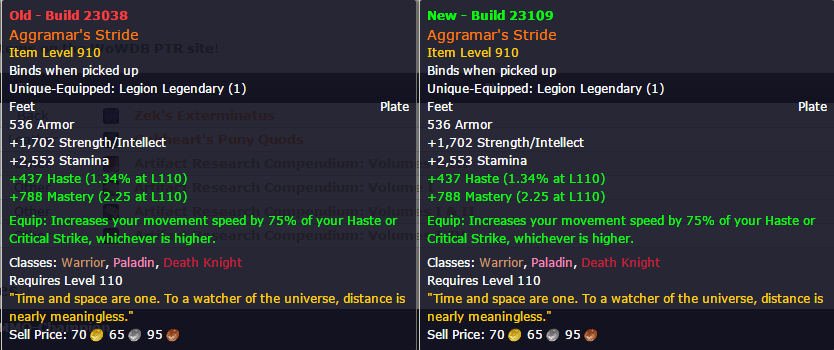 魔兽测试服：职业橙装补齐通用橙继续加强