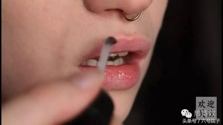 嘴部受伤流血是这样化的，喜欢可以学一下