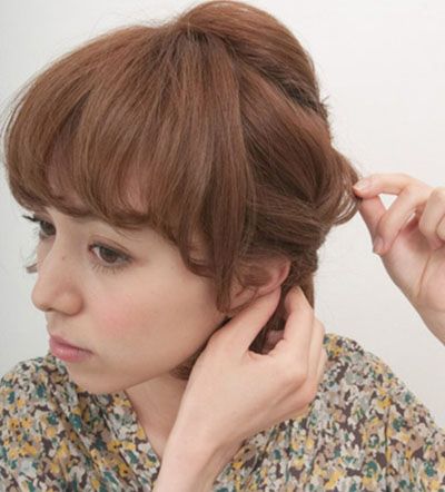 适合盘发的卷发发型,2021最洋气中短发型盘发