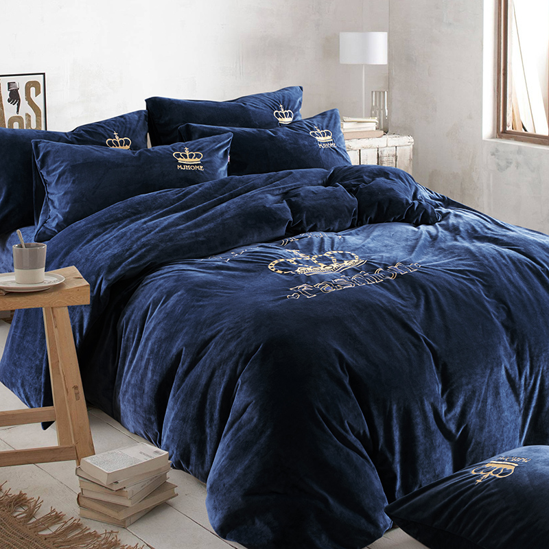 珊瑚绒床上四件套高端品牌直播间,珊瑚绒床上四件套被套1.8米加厚