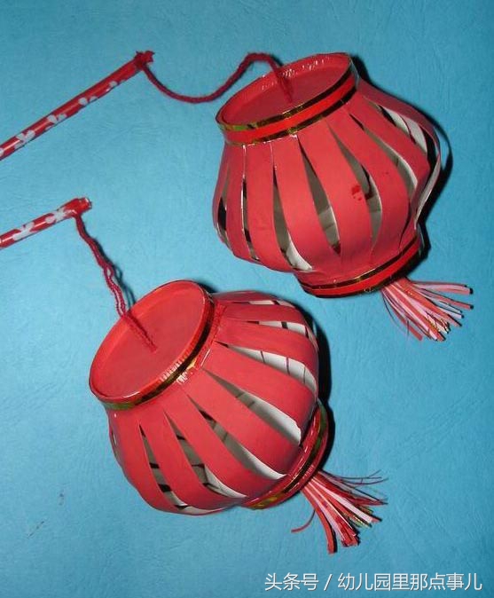 幼儿园新年灯笼吊饰手工,如何做幼儿园手工的新年灯笼