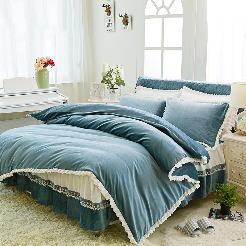 珊瑚绒床上四件套高端品牌直播间,珊瑚绒床上四件套被套1.8米加厚