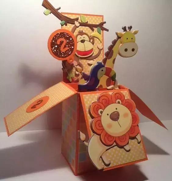 正方形立体盒子贺卡,立体盒子贺卡怎么做