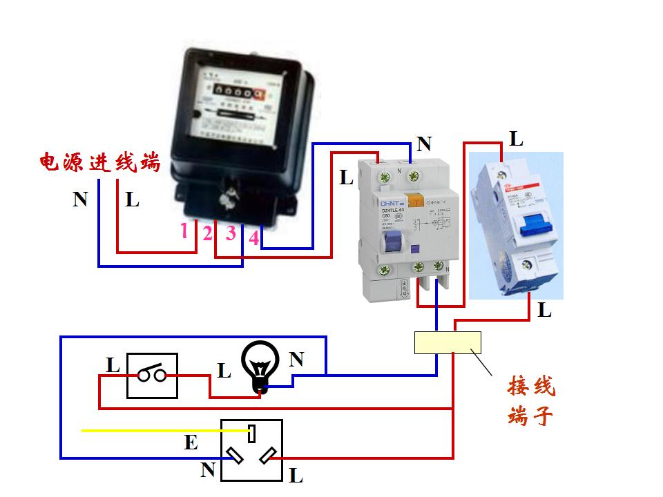 日光灯照明线路实物图如何连接,电能表照明灯原理图讲解