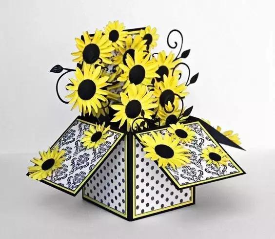 正方形立体盒子贺卡,立体盒子贺卡怎么做