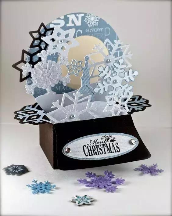 正方形立体盒子贺卡,立体盒子贺卡怎么做