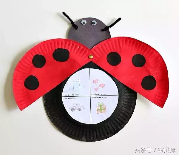 七星瓢虫手工贺卡,手工制作花朵贺卡小瓢虫