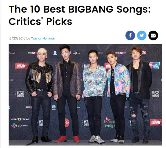 bigbang音乐大赏,bigbang十大名曲