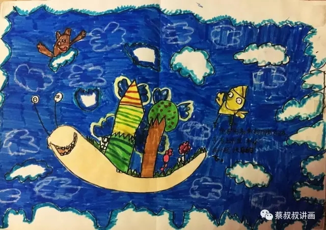 有关蜗牛的画儿童,蜗牛故事绘画