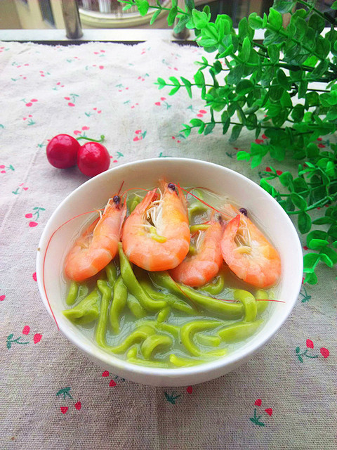 菠菜山药虾虾面,菠菜虾面做法婴儿辅食