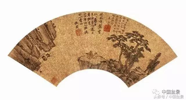 扇面文化与松柏盆景艺术欣赏