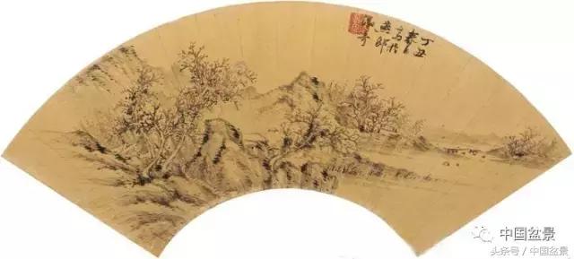 扇面文化与松柏盆景艺术欣赏