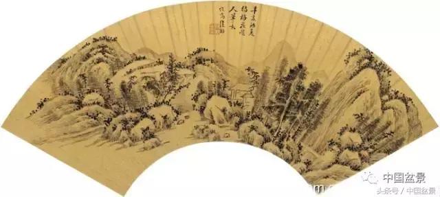 扇面文化与松柏盆景艺术欣赏