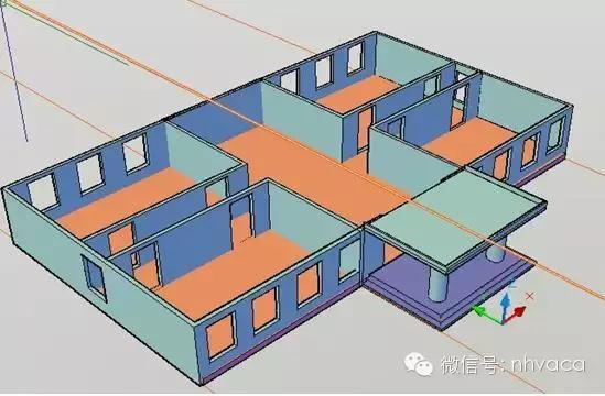 cad三维制图建模,cad三维制图实例房子