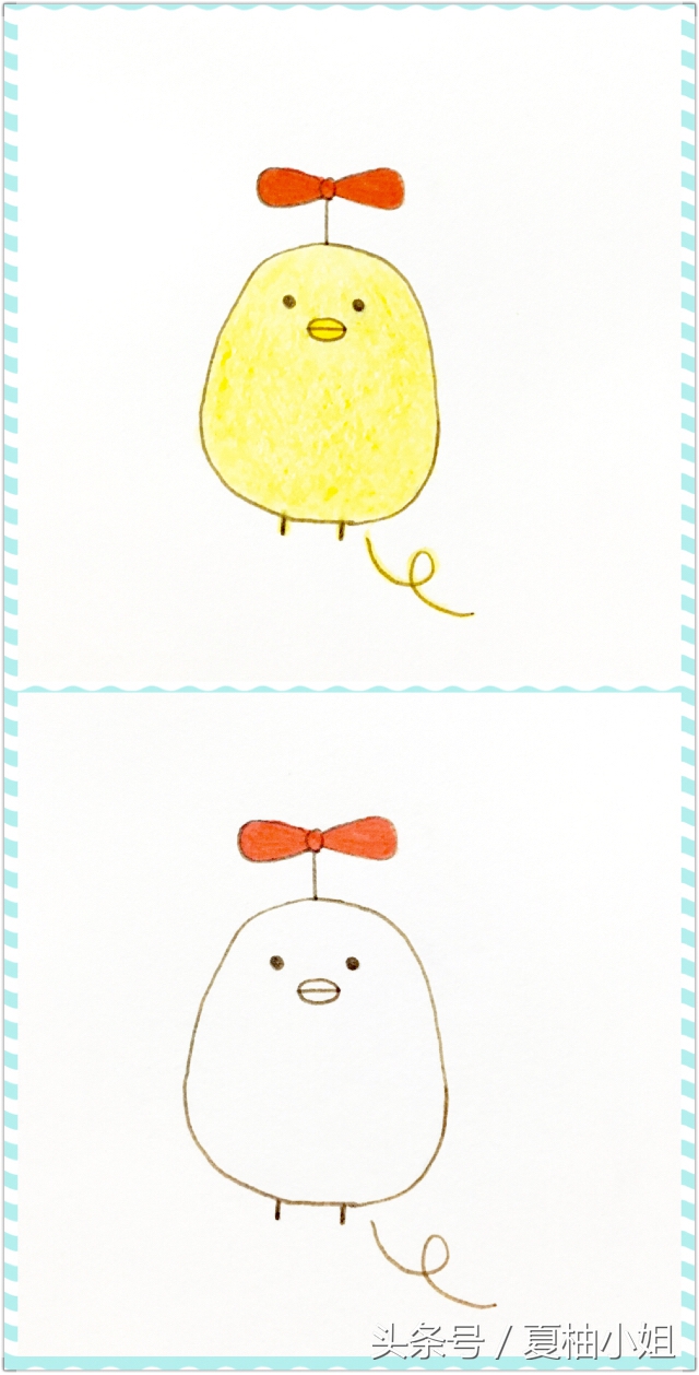 小鸡仔简笔画教程,小鸡仔简笔画