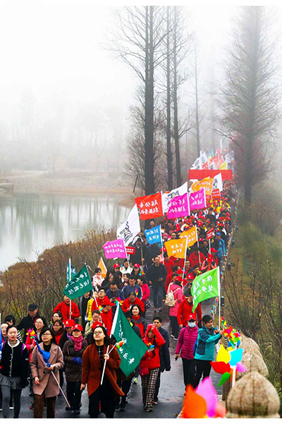 海宁迎春健步走,海宁横头街迎春健步走