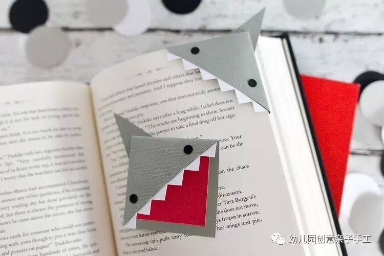 幼儿园手工折纸大鲨鱼,幼儿园手工鲨鱼折纸