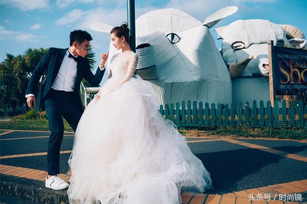 李小璐高清写真图婚纱,李小璐婚纱礼服缎面