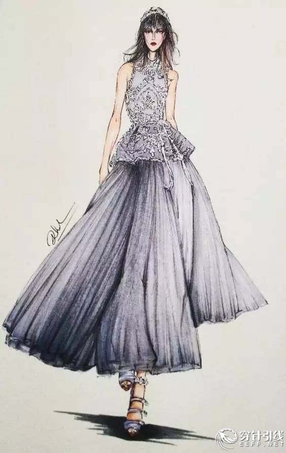 服装设计手绘时装,手绘时尚潮流服装