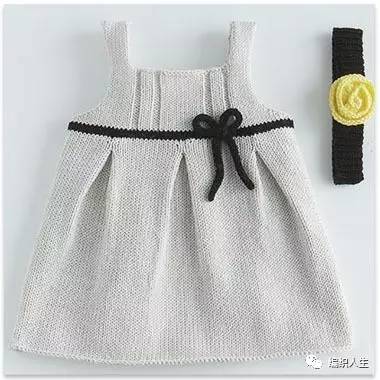 从下往上编织毛线背心裙怎样减针,毛线编织宝宝拼色背心裙图片大全