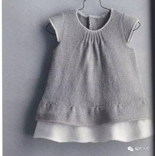 从下往上编织毛线背心裙怎样减针,毛线编织宝宝拼色背心裙图片大全