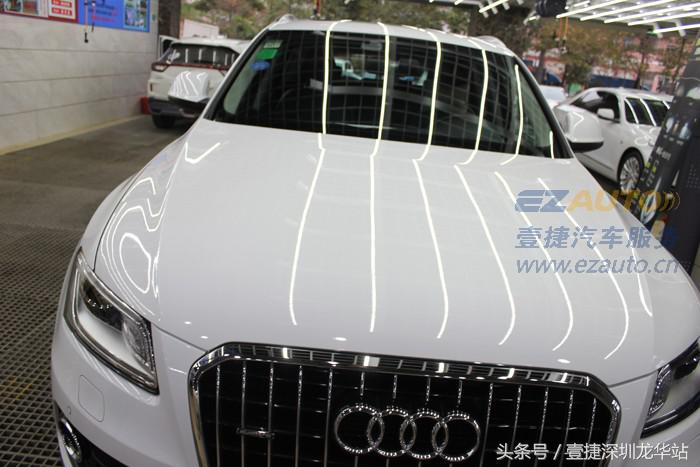 奥迪q5镀晶前后对比图,奥迪q5l镀晶是什么意思