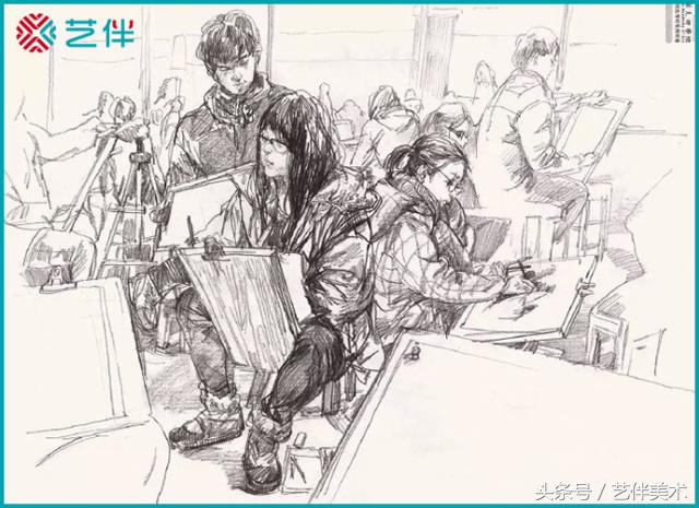 教室一角场景速写临摹,场景速写临摹图片范画