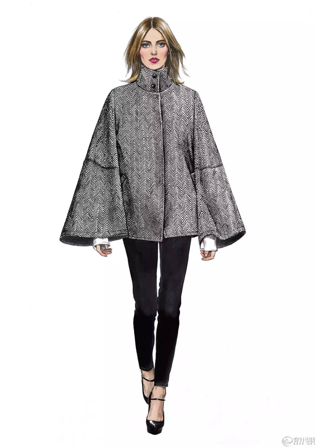 服装设计手绘时装,手绘时尚潮流服装