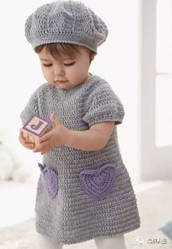 从下往上编织毛线背心裙怎样减针,毛线编织宝宝拼色背心裙图片大全