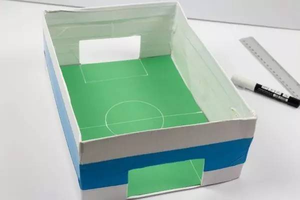 亲子桌面足球游戏,足球桌手工制作大全