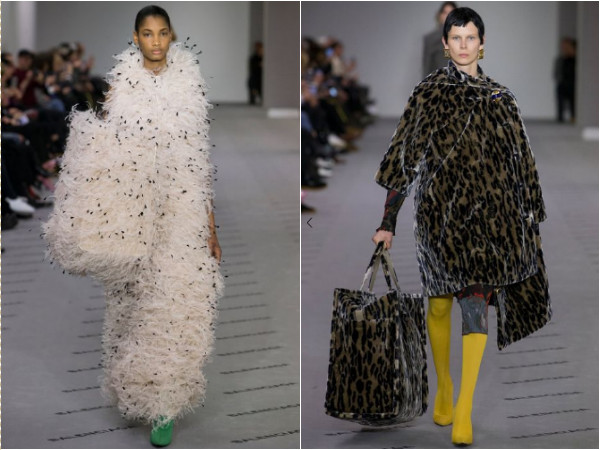 GD大神红白蓝批货袋出皮草款，CELINE出新招大毯子挂手上