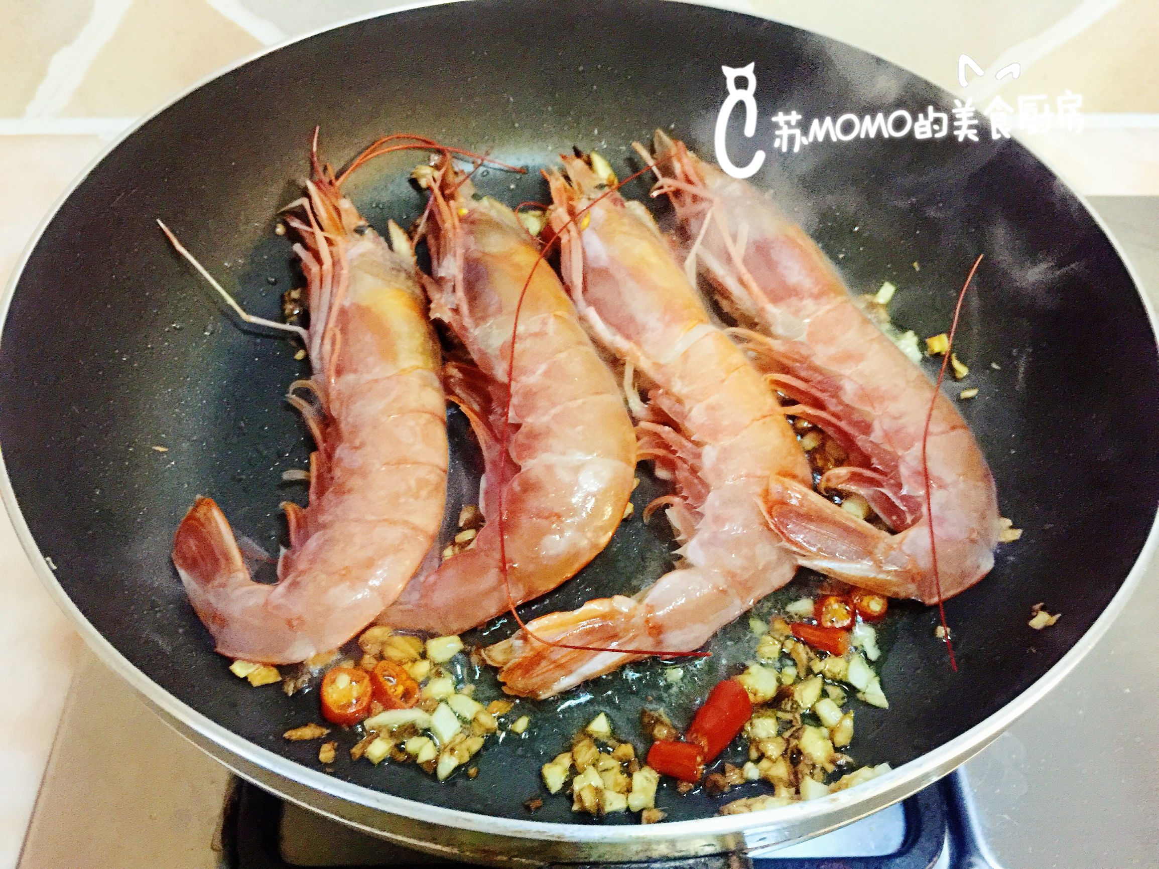 阿根廷去头红虾番茄味,芝士焗阿根廷红虾