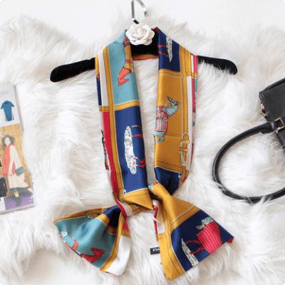 美丽丝巾搭配优雅风,雅致丝巾怎么搭配好看