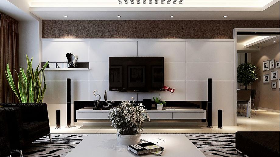 2021现代简约电视背景墙图,落落大方朋友圈背景墙