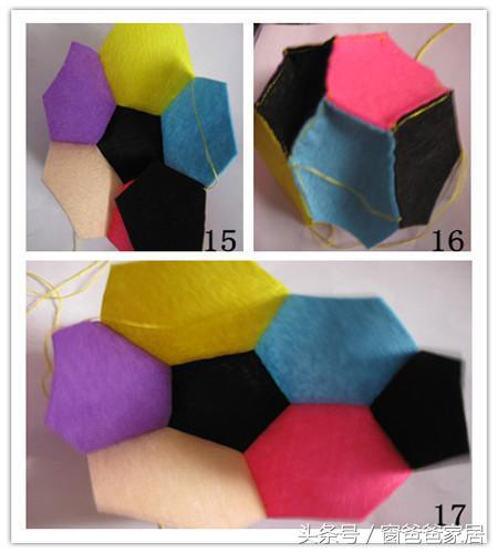 针线手工制作玩具,创意diy手工缝制足球