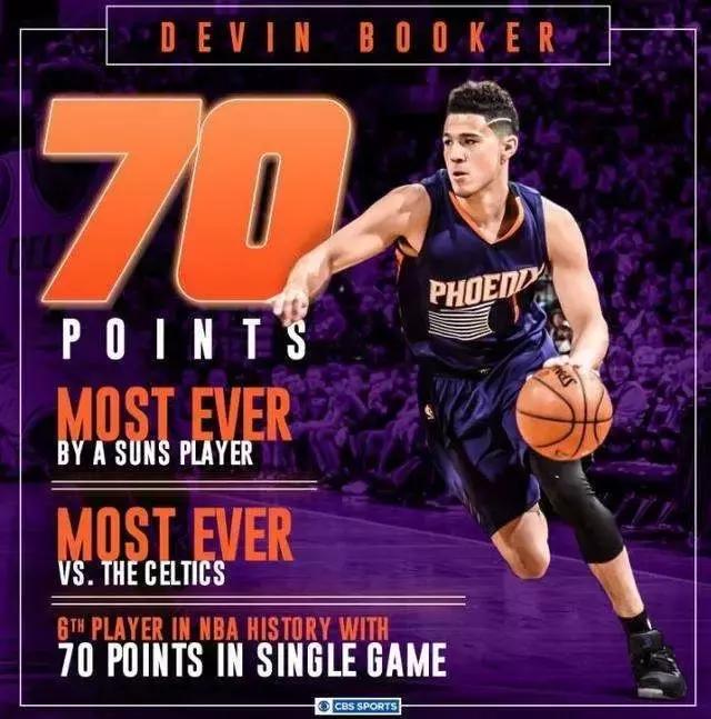 新秀布克格林共同穿过的鞋,布克70分球鞋