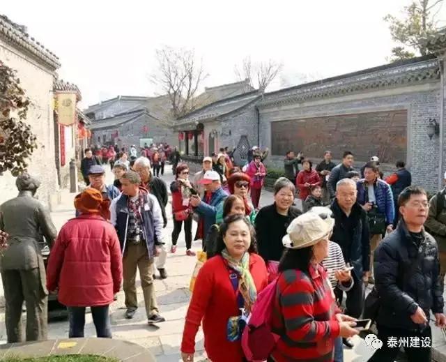 广东首次开往泰州的“花境”梦东南专列近600名游客畅游稻河湾