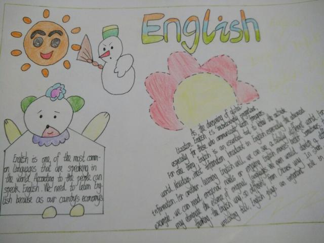 使出洪荒之力画手抄报,英语自画像为主题手抄报