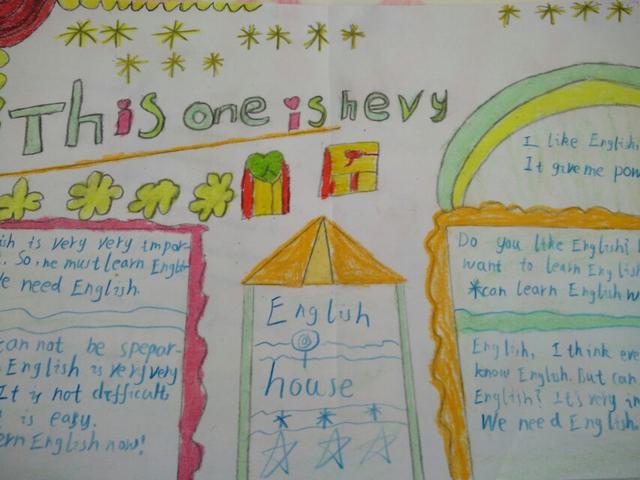 使出洪荒之力画手抄报,英语自画像为主题手抄报