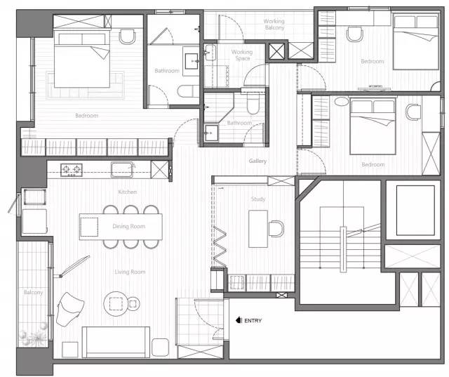 122㎡温馨酷炫工业宅，满足吃货一家的所有理想！（评论有礼）