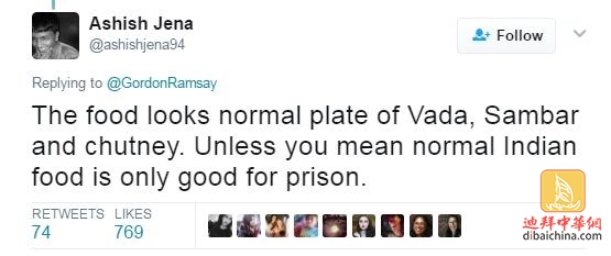 米其林厨师讽刺印度菜像牢饭迪拜印度餐厅表示不服
