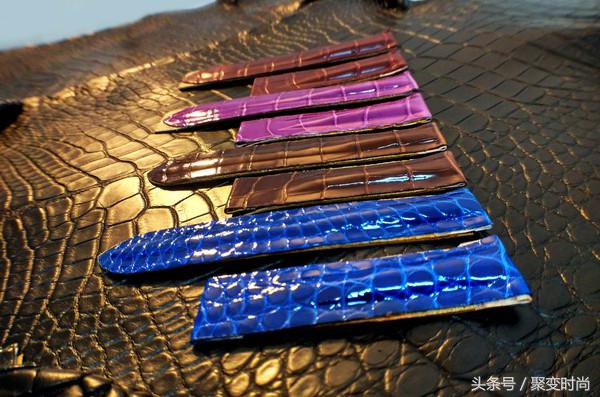 真正的鳄鱼皮表带,暗扣式鳄鱼皮表带