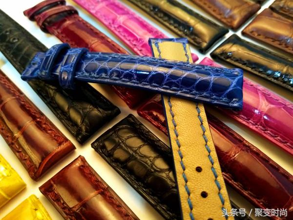 真正的鳄鱼皮表带,暗扣式鳄鱼皮表带