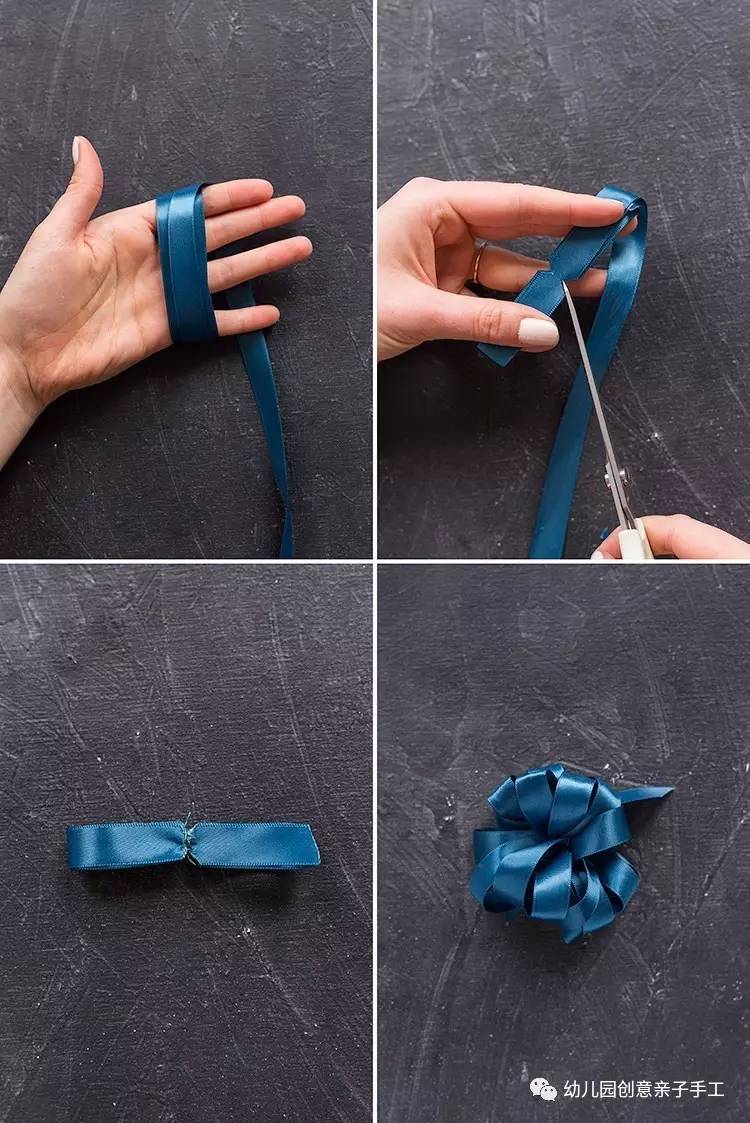 简单蝴蝶结手工幼儿,丝带蝴蝶结打法幼儿手工